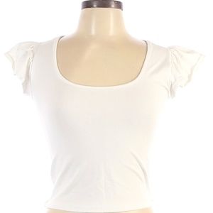 Forever 21 Ruffle Sleeve T Shirt